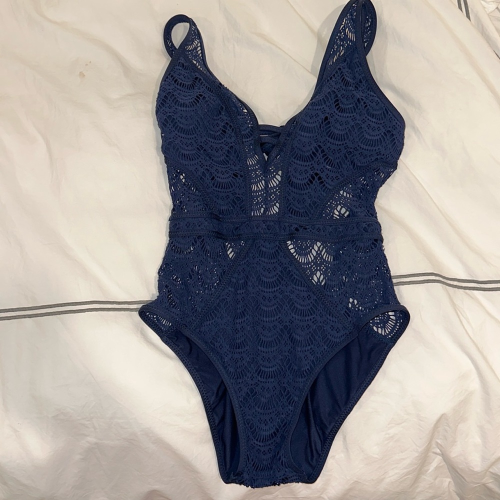 Everything but water navy one piece swimsuit